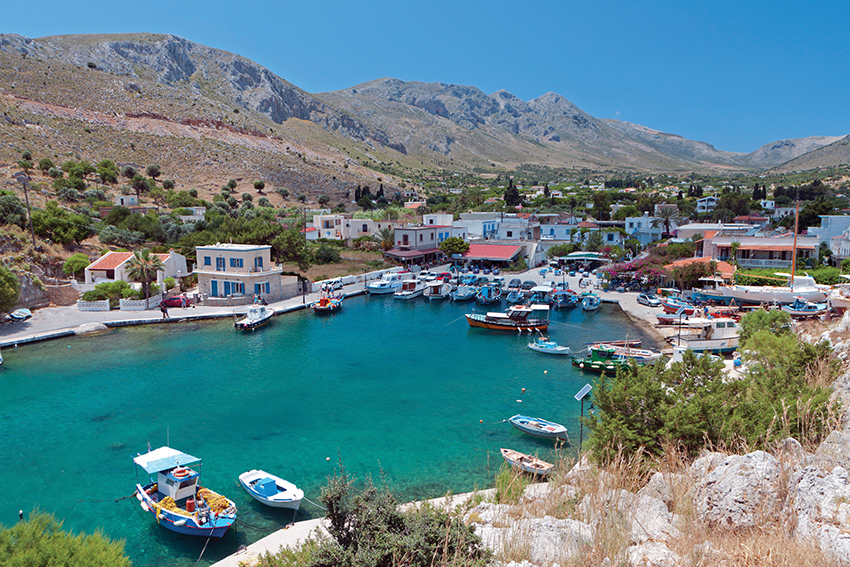 Vathi bay at Kalymnos island in Greece